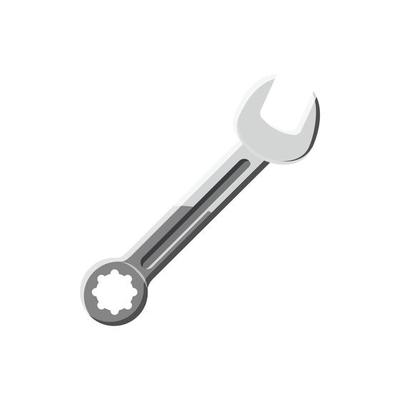 Spanner tool icon in cartoon style