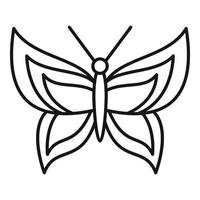 icono de mariposa flor, estilo de contorno vector