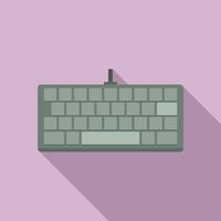 Computer keyboard icon, flat style vector