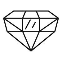 Precious jewel icon, outline style vector