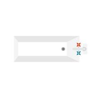 Top view of bathtube icon, flat style vector