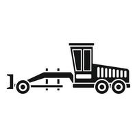 Grader machine machinery icon, simple style vector