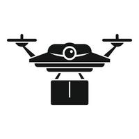 Postal drone delivery icon, simple style vector