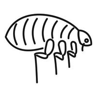 icono de insecto parásito, estilo de contorno vector