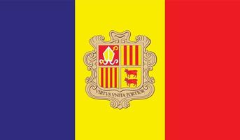 imagen de la bandera de andorra vector