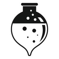 Hospital boiling flask icon, simple style vector