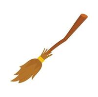 Broom icon, flat style vector