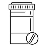 Gynecology pills icon, outline style vector