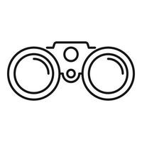 Binoculars exploration icon, outline style vector