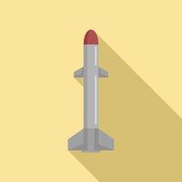 Missile urban icon, flat style vector