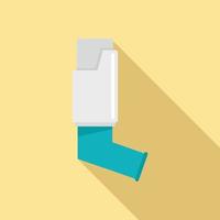 Asthma inhaler icon, flat style vector