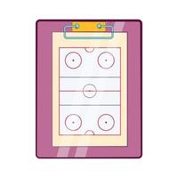 Tablet coach with tactical placement of teams icon vector