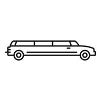 Personal limousine icon, outline style vector