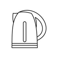 Electric kettle icon, outline style vector