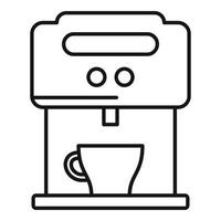 Home coffee machine icon, outline style vector