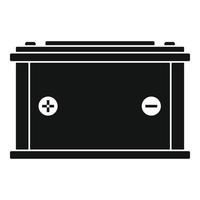 Car battery icon, simple style vector