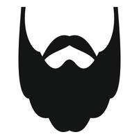 Long beard icon, simple style. vector