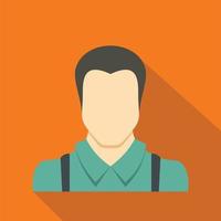 trabajador avatar icono vector plano