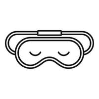 Slumber sleeping mask icon, outline style vector