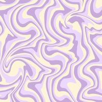 Wavy swirl square background in pastel colors. Vector Illustration in style 70s, 60s. Monochrome graphic print.