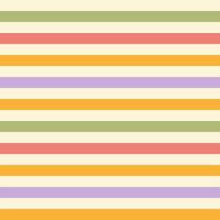 Horizontal stripped seamless pattern. Abstract geometric background graphic design. Colorful lines classic seamless textile print in style retro 70s, 80s. Vector illustration. Pastel colors