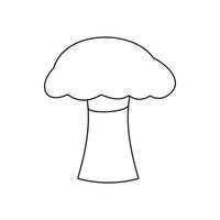 Mushroom icon, outline style vector