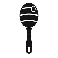 icono de juguete de maracas, estilo simple vector