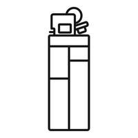 Plastic cigarette lighter icon, outline style vector