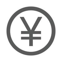 Yen symbol icon simple vector