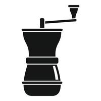 icono de molinillo de café manual, estilo simple vector