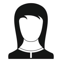 mejor avatar femenino icono vector simple