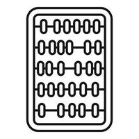 Abacus icon, outline style vector