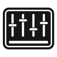 Console equalizer icon, simple style vector