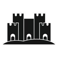 Castle of sand icon, simple style vector