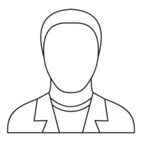 Man avatar icon vector thin line