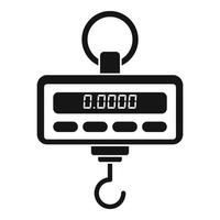 Digital hand scales icon, simple style vector