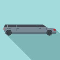 Limousine service icon, flat style vector