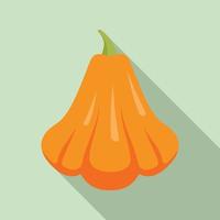 Harvest pumpkin icon, flat style vector