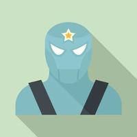 Famous superhero icon, flat style vector