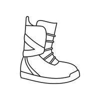 Boot for snowboarding icon, outline style vector