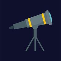 Space telescope icon, flat style vector