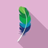 icono de pluma africana, estilo plano vector