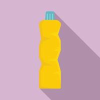 icono de botella de limpiador de basura, estilo plano vector