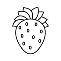 Strawberry icon, outline style vector