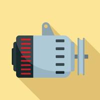 Car alternator icon, flat style vector