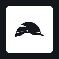 Construction helmet icon, simple style vector