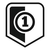 First place video game icon, simple style vector