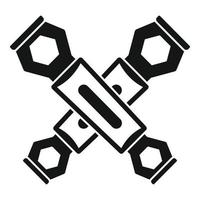 Bike key icon, simple style vector