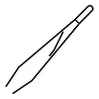 Manicure tweezers icon, outline style vector