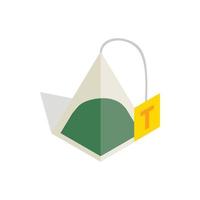 Teabag icon in isometric 3d style vector